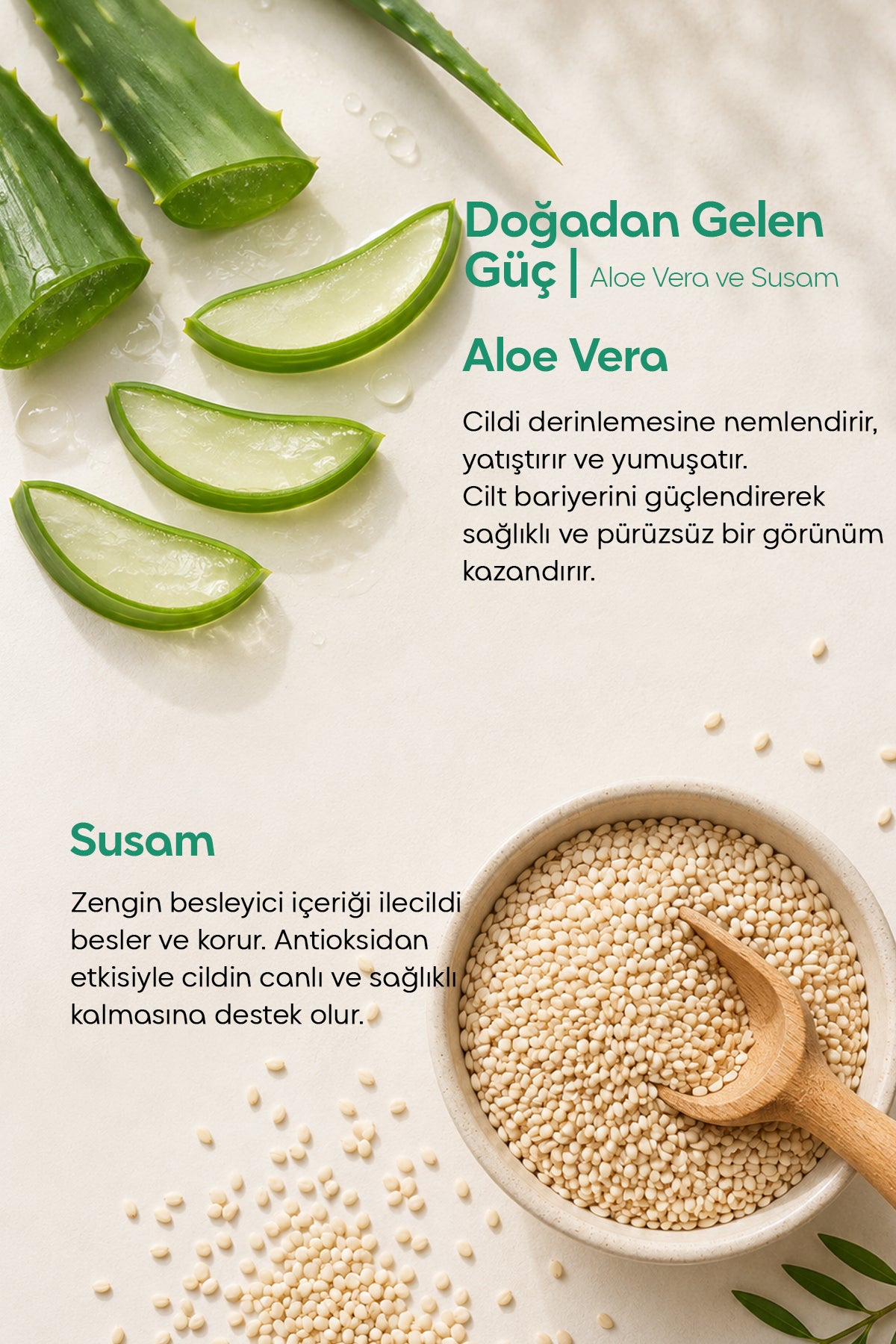 Karınca Yumurtası Yağı Tüy Azaltıcı Serum Aloevara ve Susam